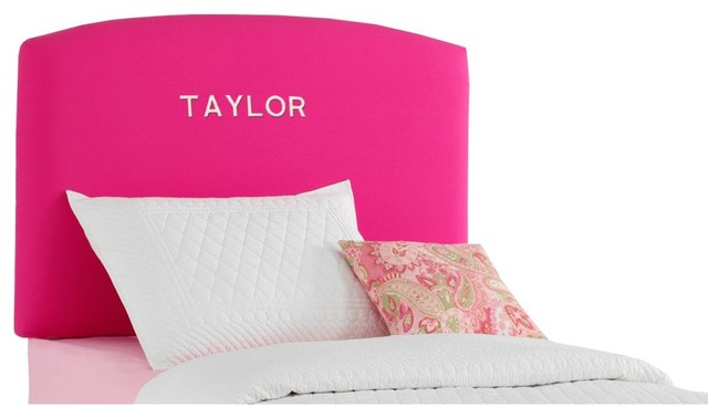 Kids Personalized Upholstered Curved Headboard