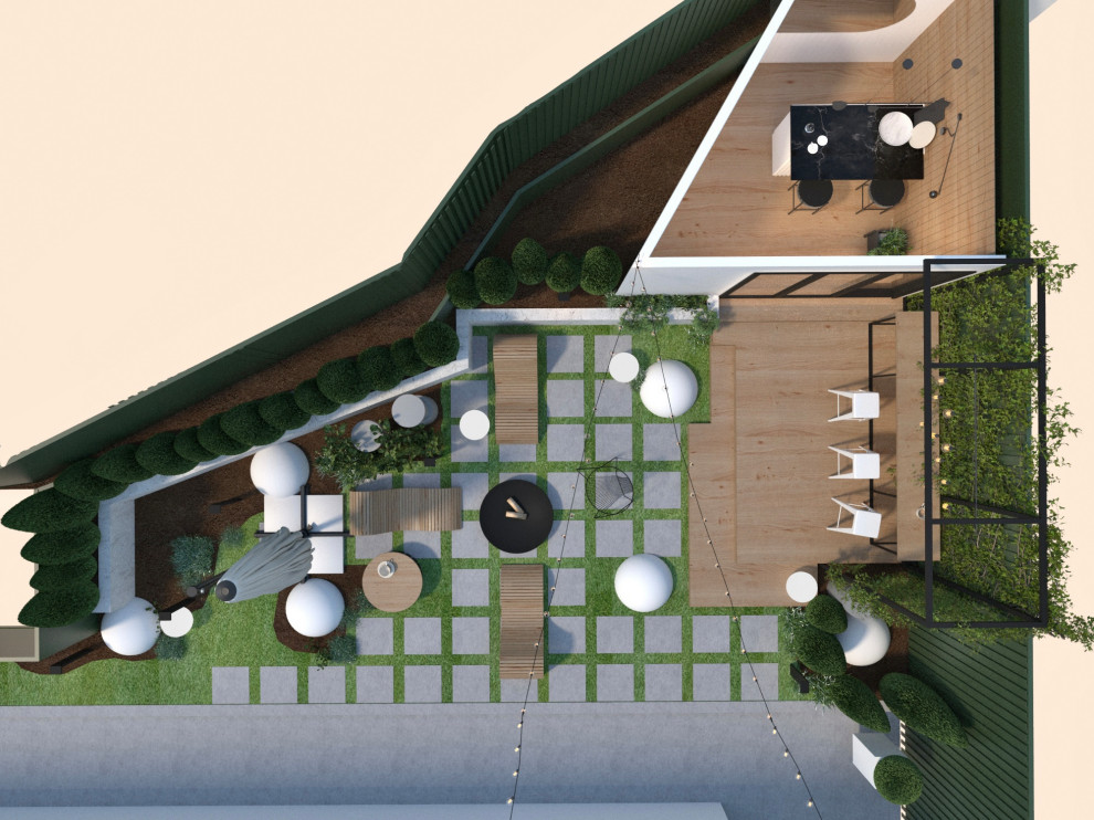 Ландшафтный дизайн двора