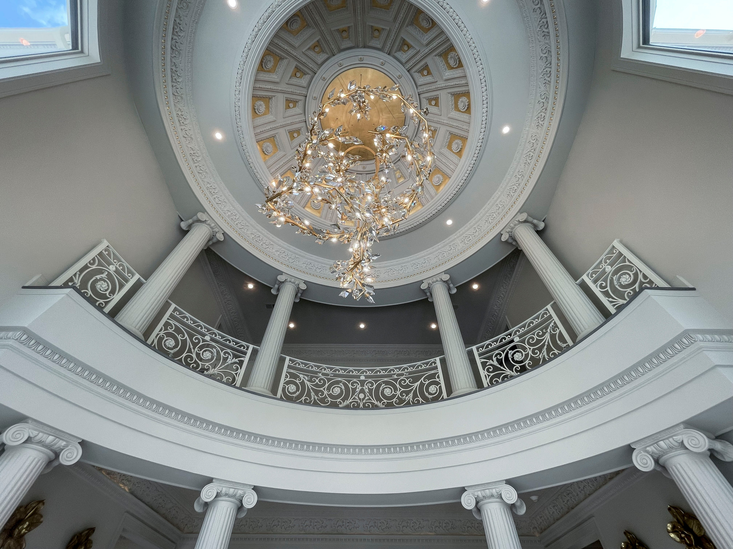 104_Curved Staircases in 18th Century French Inspired Mansion, Mclean VA 22101