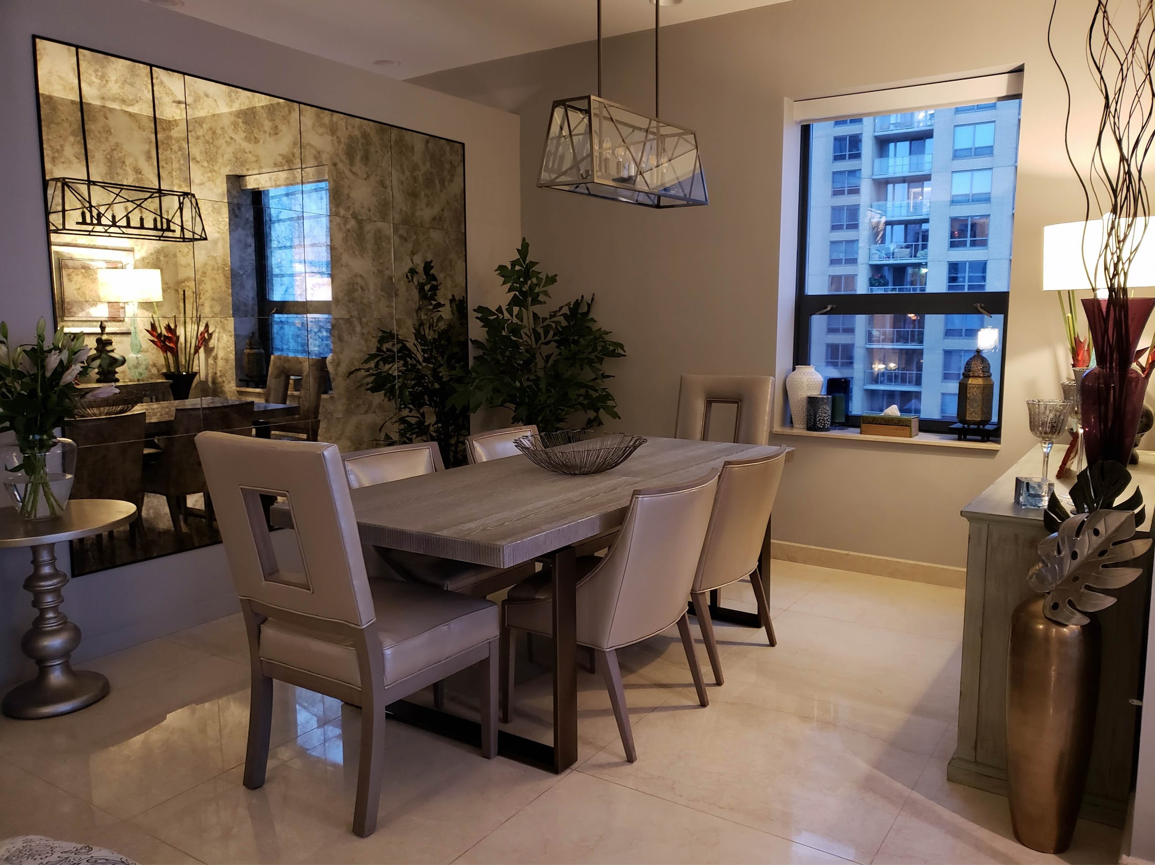 Urban Dining Space - Before and After pics.