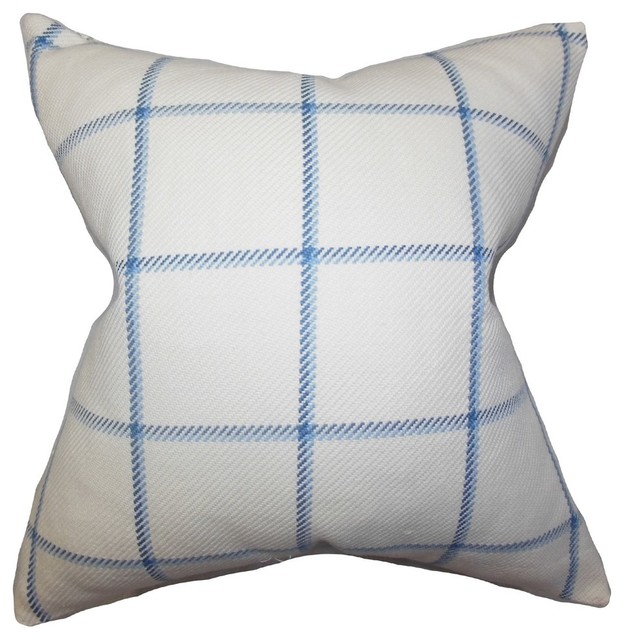 The Pillow Collection 18" Square Wilmie Plaid Throw Pillow