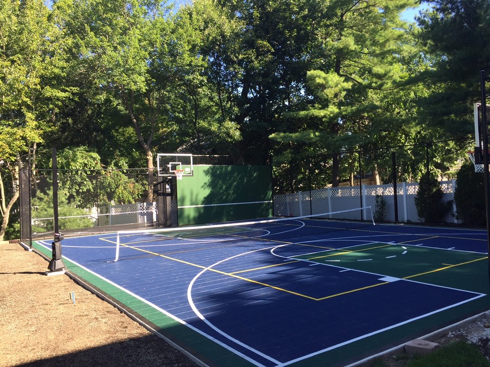 Backyard Basketball and Tennis Courts in Lynnfield ...