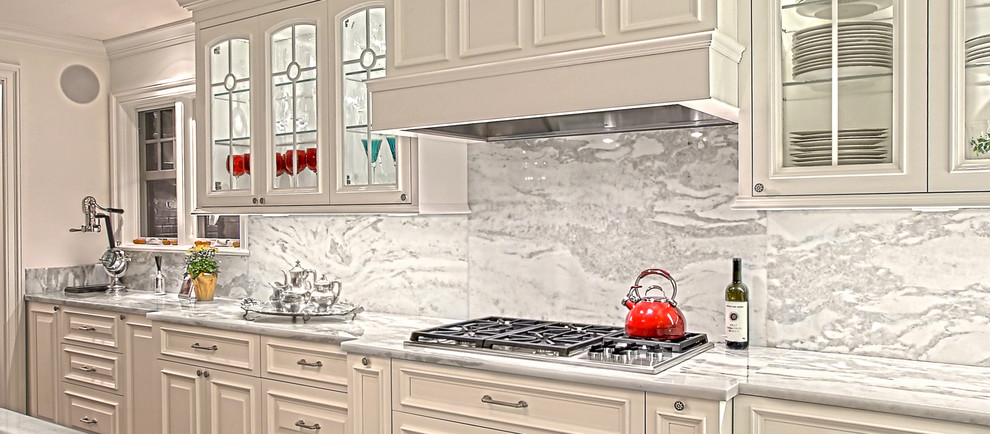 Example of a transitional kitchen design in Chicago