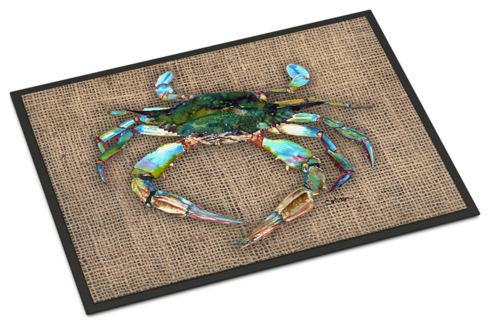 8731Jmat Crab Indoor Or Outdoor Doormat, 24"x36", Multicolor