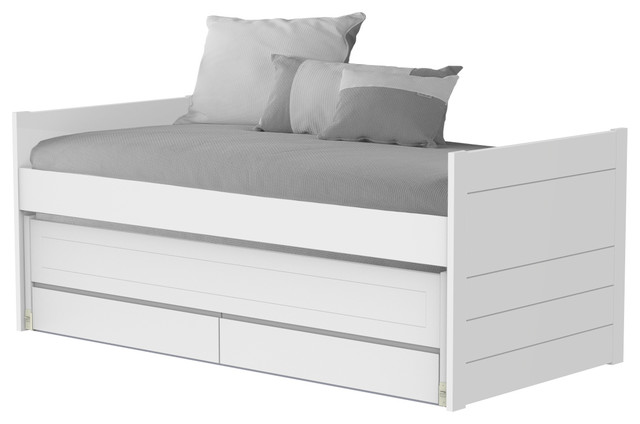 One Single Trundle Bed, With Drawers