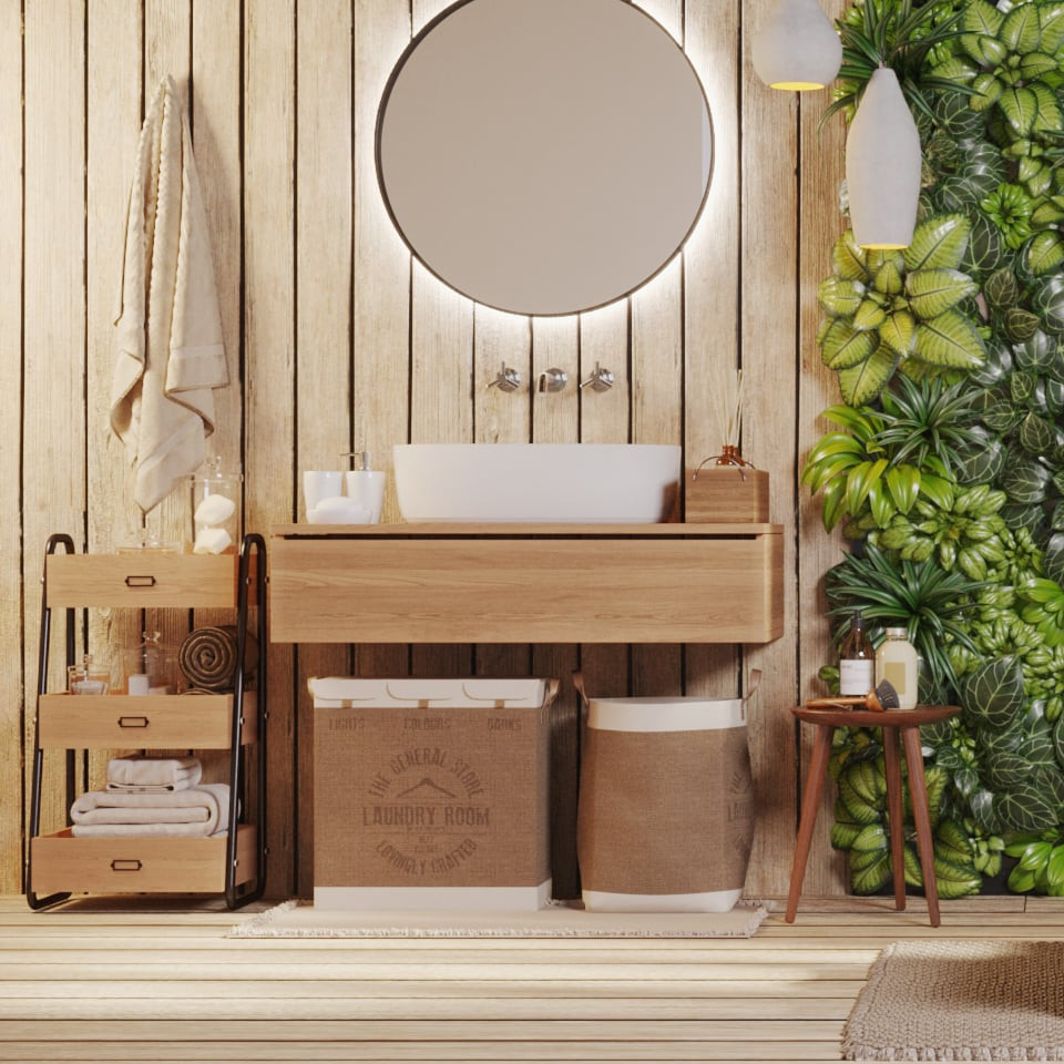 ванная в эко стиле