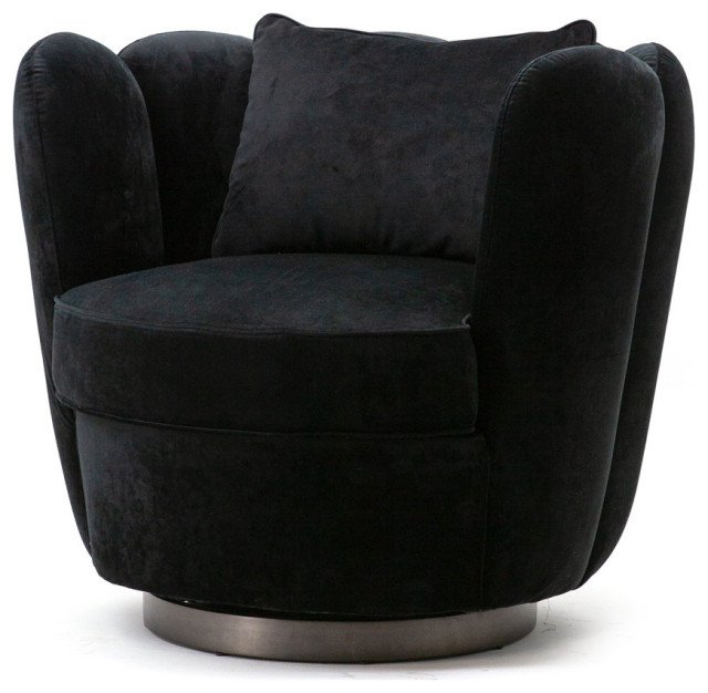 black velvet swivel chair