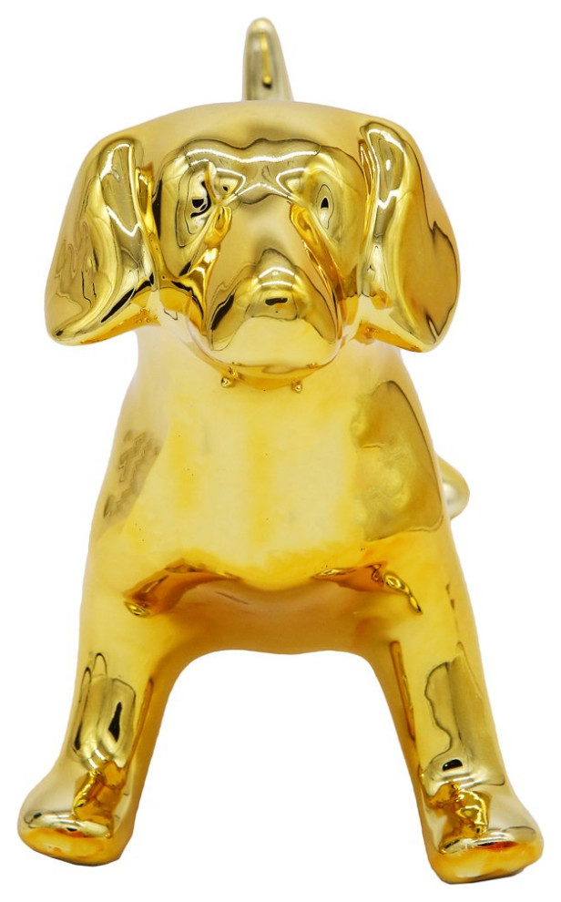 Standing Beagle Ceramic Statue Contemporary Decorative Objects And