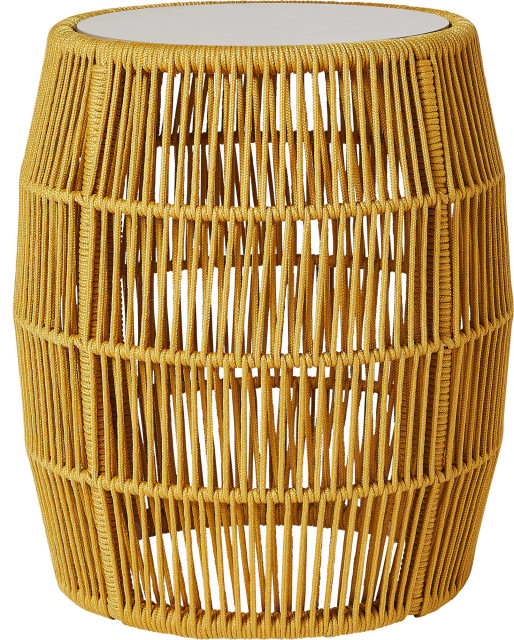 Volta Accent Table, Curry Yellow Cord