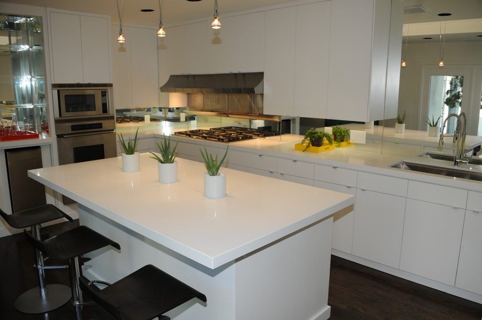 Caesarstone Blizzard 2141 Contemporary Kitchen Dallas By