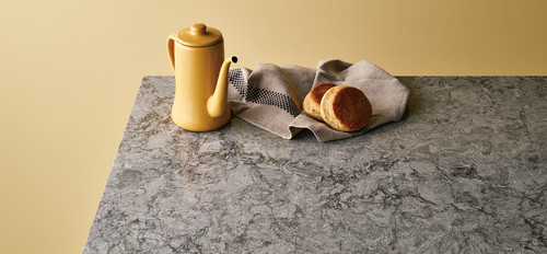Caesarstone Turbine Grey Kitchen Quartz Dark Grey Surface Thickness Maintenance Reviews Natural Search Pattern