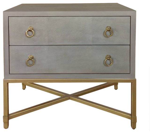 Essentials For Living Strand Shagreen 2Drawer Nightstand Traditional Nightstands And
