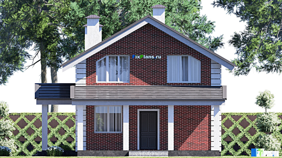 Проект дома с мансардой 10х11 м S111м2 F-17342