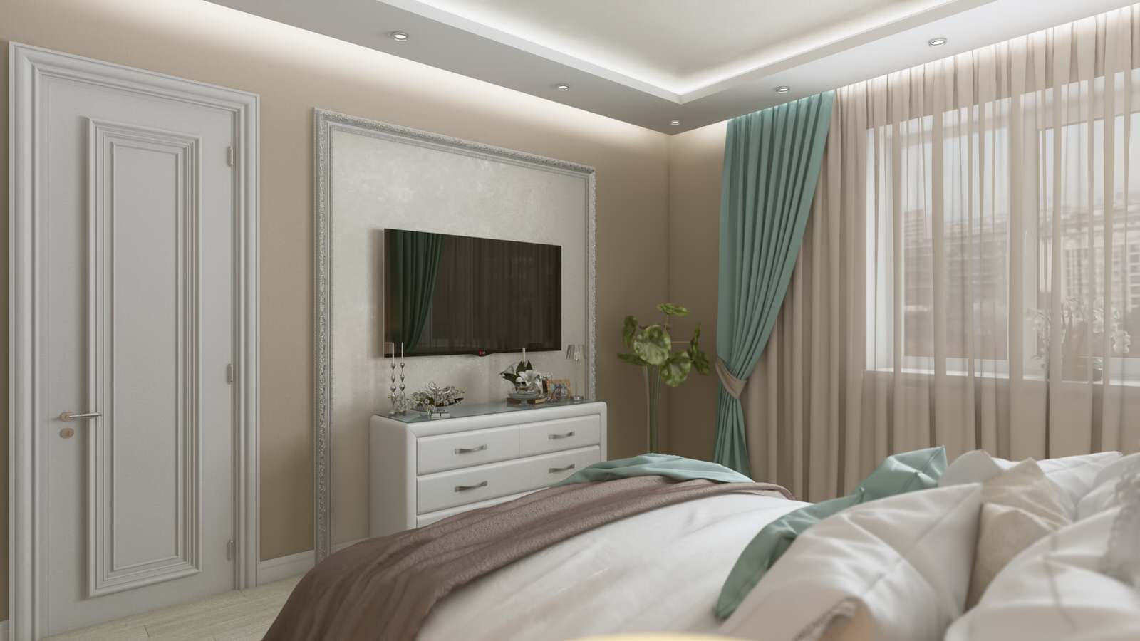 Дизайн спальни в стиле современная классика