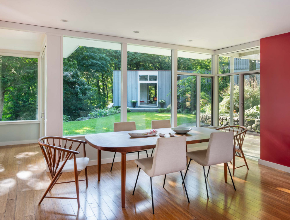 Inspiration for a 1960s dining room remodel in Boston