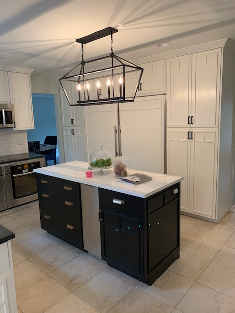 Transitional home design photo in Chicago