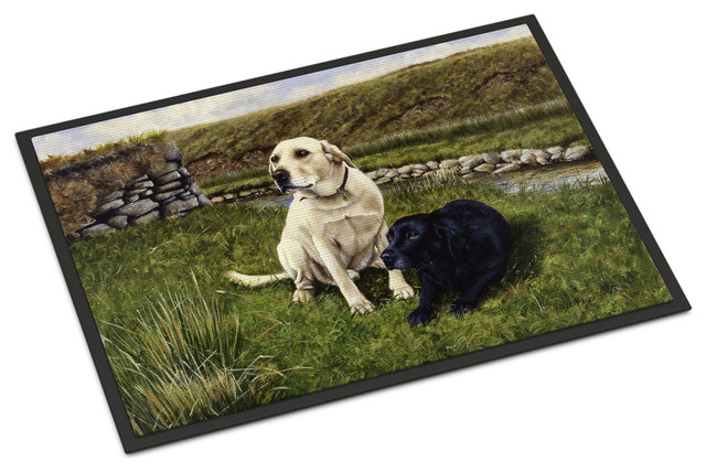 27x40/" Black Lab Hooked Rug