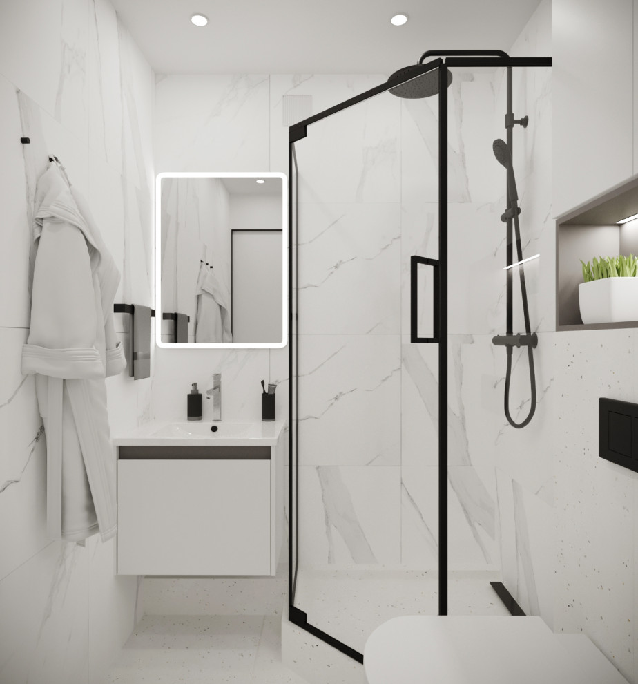 Проект для молодого человека-спортсмена в стиле "White minimalism"