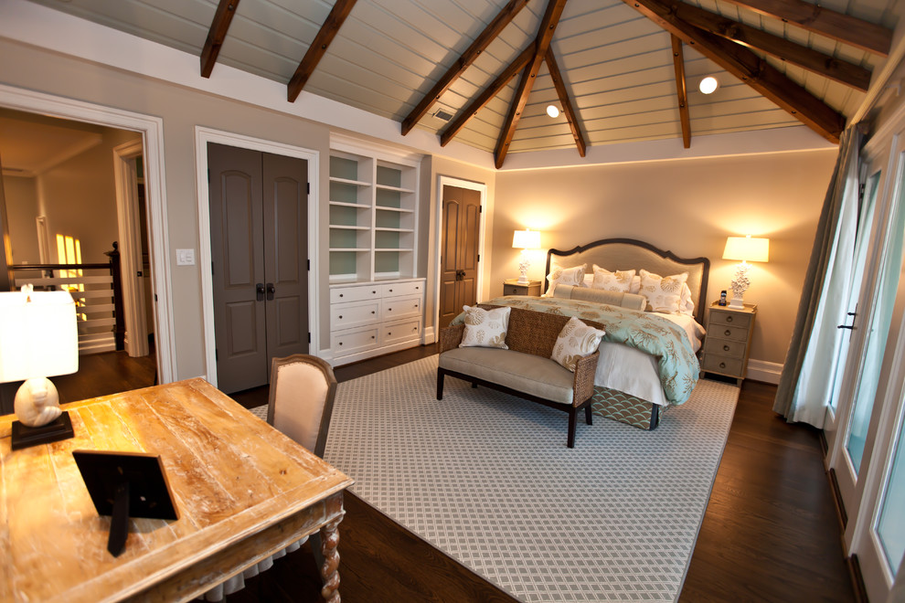 This is an example of a beach style bedroom in Raleigh.