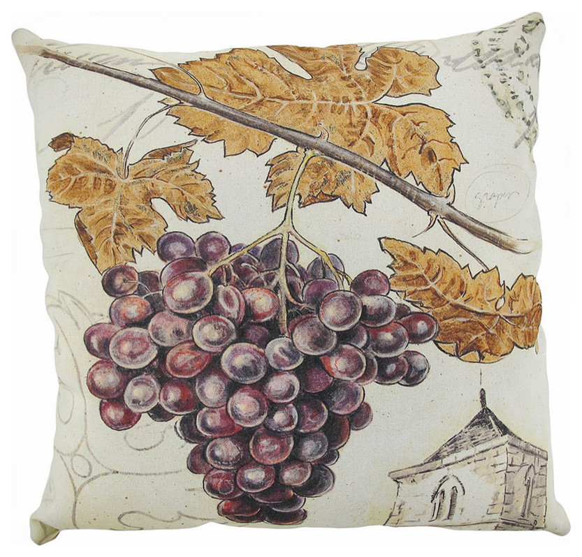 Florence Grapes' Grapevine Indoor/Outdoor Throw Pillow 20 in.