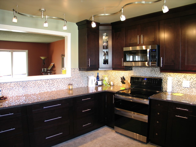 Trina Mikes Stove Wall And Cut Out Contemporary Kitchen