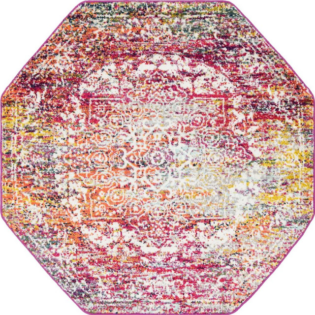 Traditional Adriana Area Rug, Octagon 5'0