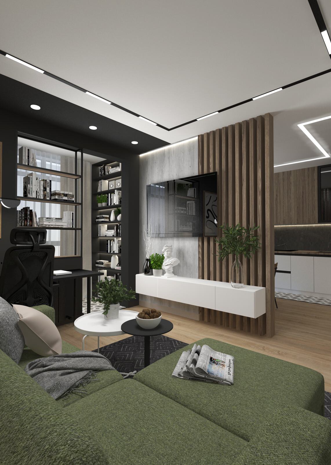 Проект однокомнатной квартиры ЖК Аврора