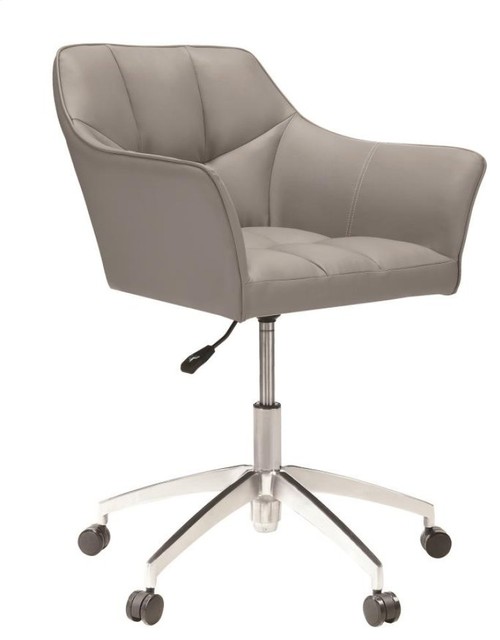 Stellan Gray Vegan Leather Office Chair