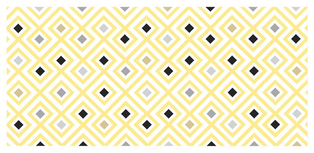Yellow Diamond Vinyl Sticker, Yellow, 120x95 cm