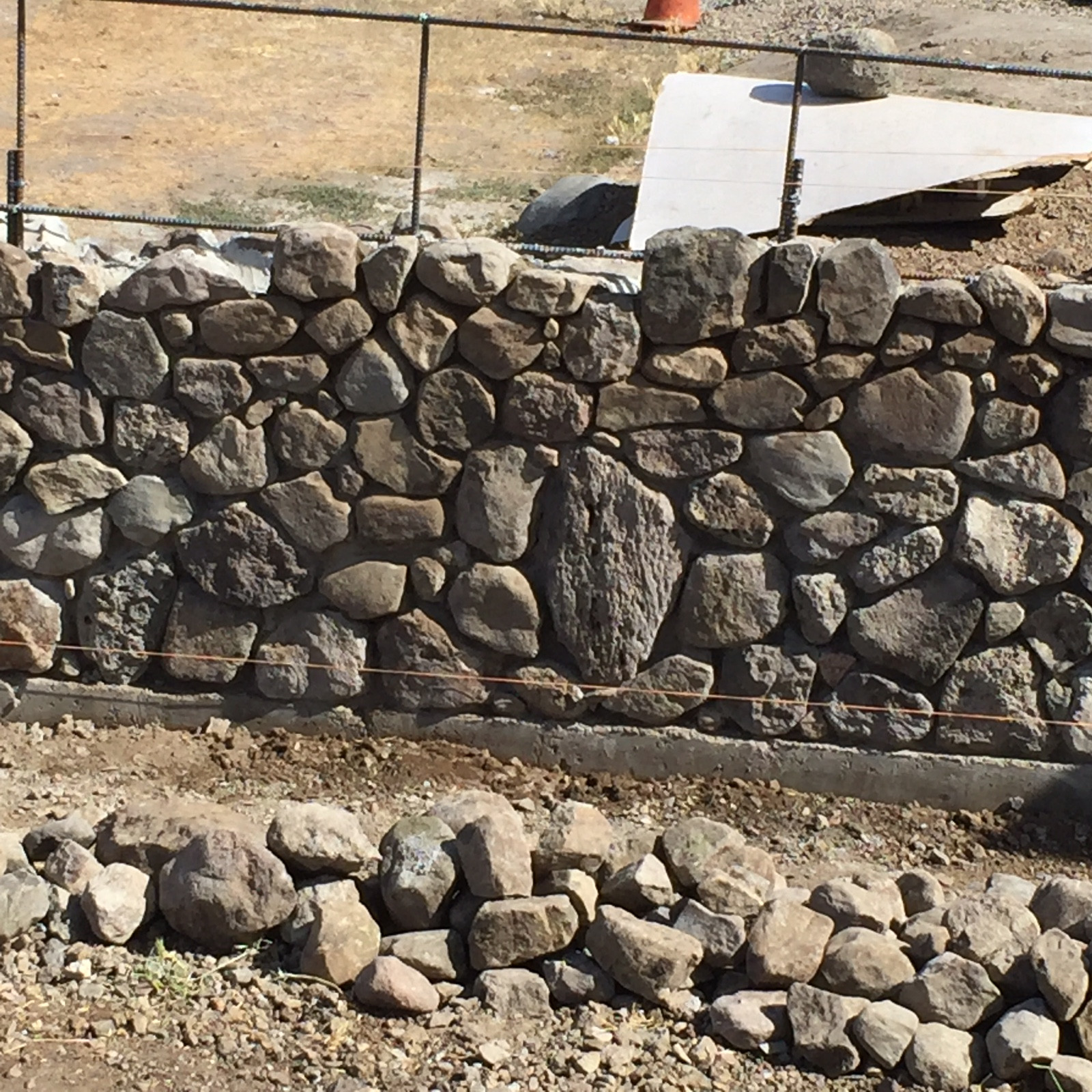 Installation: Stone Wall Bordering Guest House