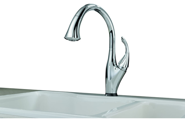 Addison Single Handle Pull-Down Kitchen Faucet featuring Touch2O