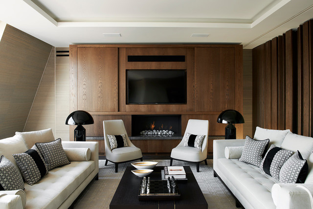 Penthouse Trafalgar One Contemporary Living Room London By