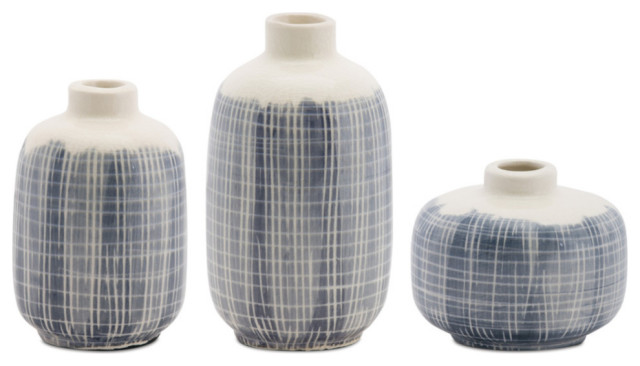 Mini Vase, 6-Piece Set, 3.5"H, 5.25"H, 6.25"H Terra Cotta