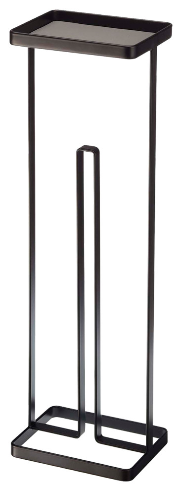 Toilet Paper Stand, Steel, Black