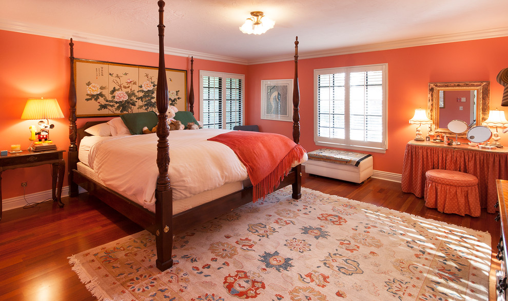 Photo of a traditional bedroom in Santa Barbara.