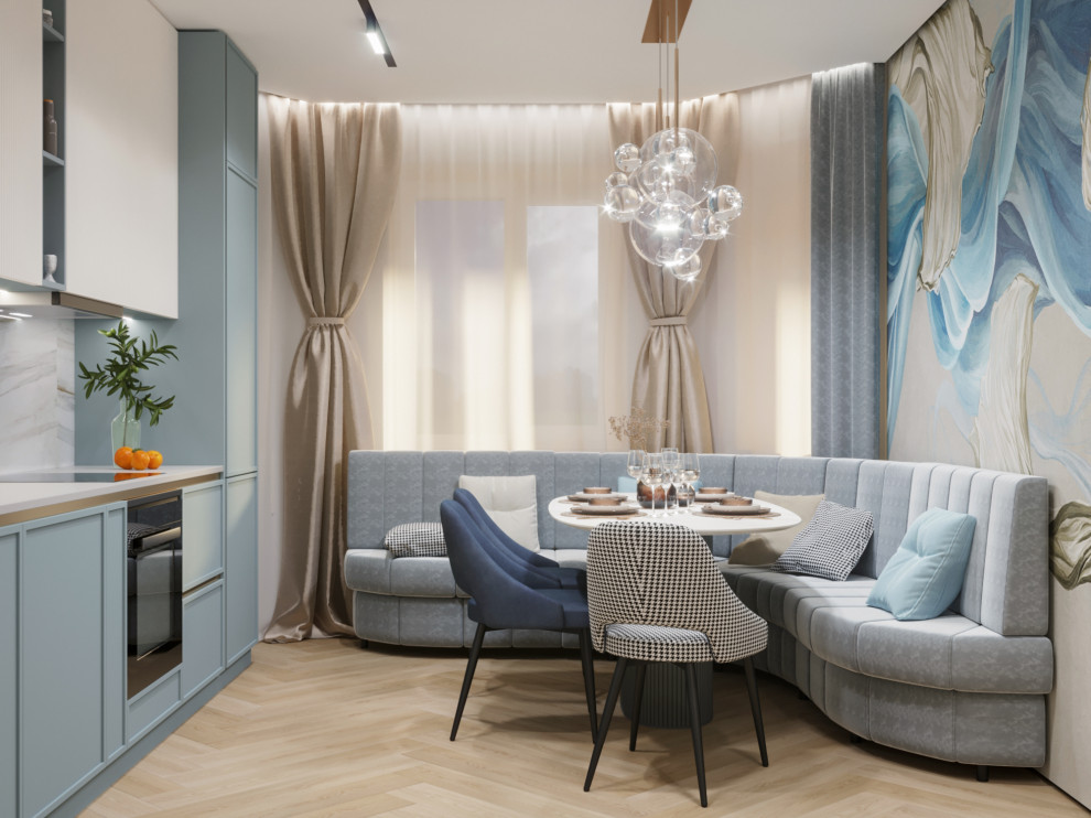 Кухня с эркером, неоклассика