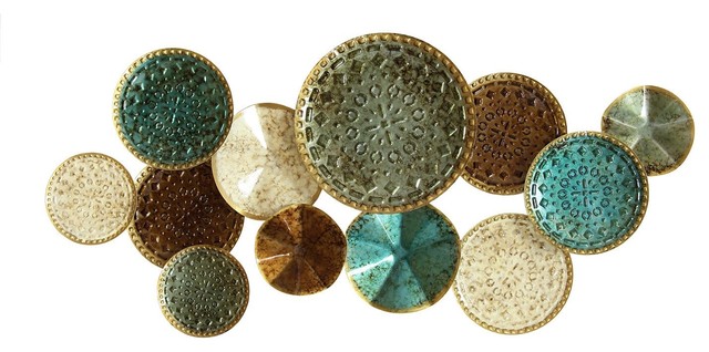 Stratton Home Décor Multi Plates Wall Contemporary Metal Stratton Home Décor Multi Plates Wall