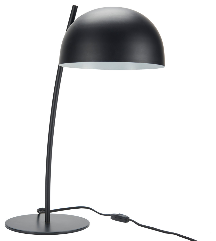 Black Sleek Iron Arched Desk Lamp