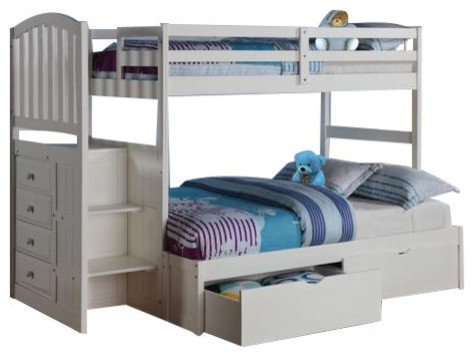 bunk beds with storage stairs