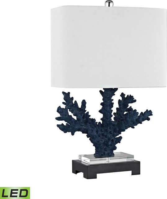 Cape Sable Table Lamp - Navy Blue,Black, LED (Medium Base)