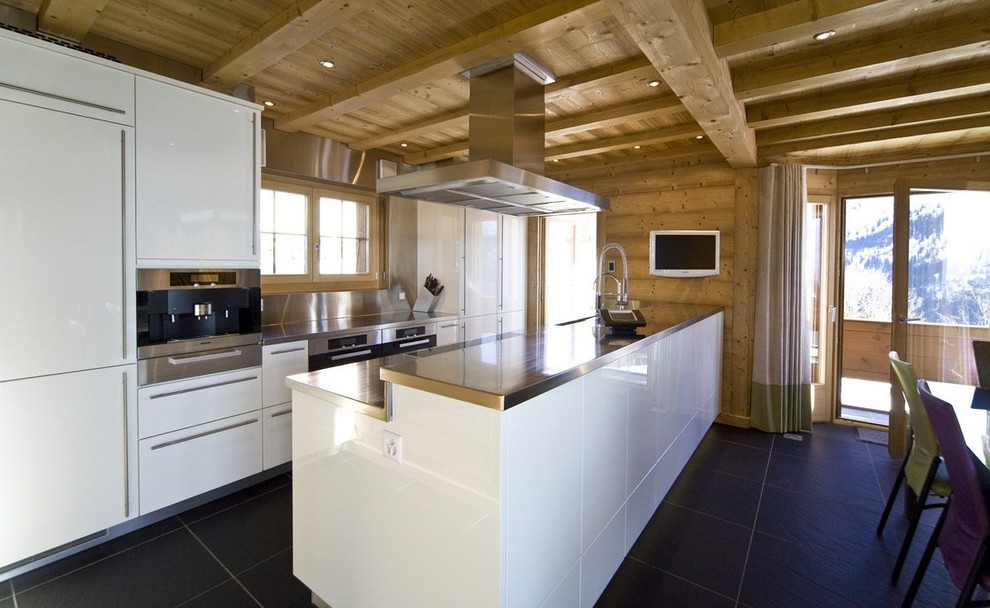 modern chalet kitchen design
