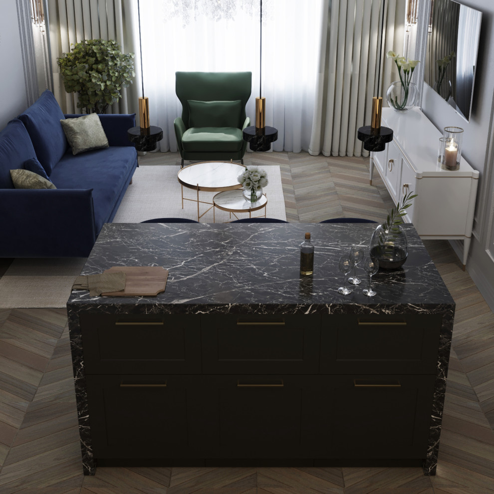 Дизайн проект однокомнатной квартиры в ЖК "Европейский" г. Тюмень