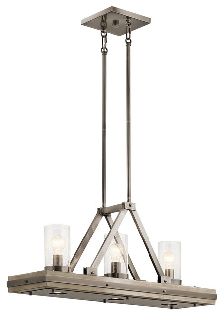 Colerne Linear Chandelier 6-Light, Classic Pewter