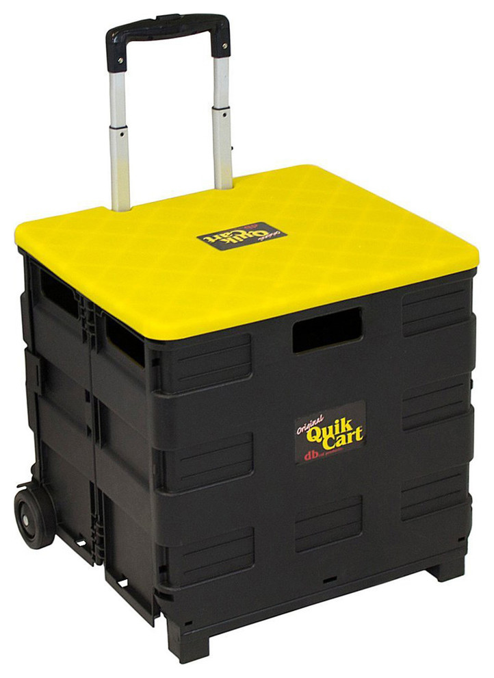 Compact Collapsible Rolling Trolley Storage Bin Quick Cart
