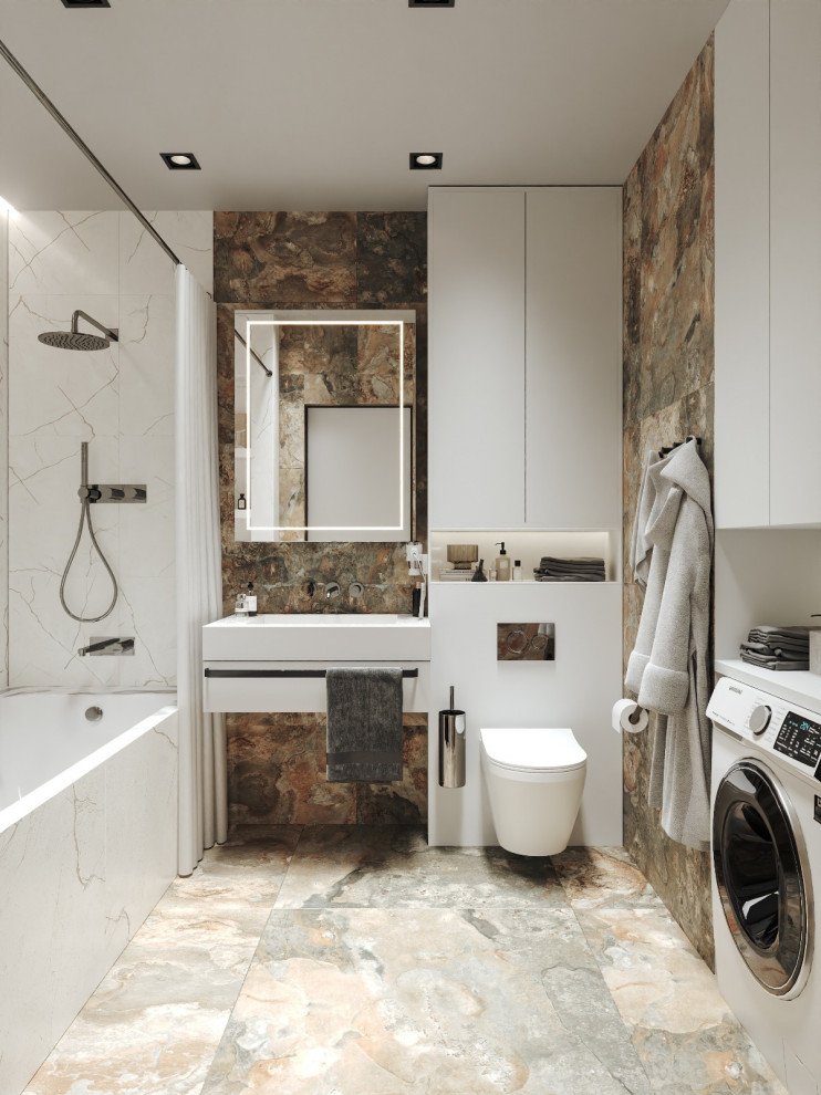 Светлая ванная комната