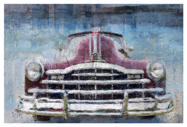 Lisa Sofia Robinson "Pontiac #1" (Vintage Car) Painting Art Print, 30"x45"