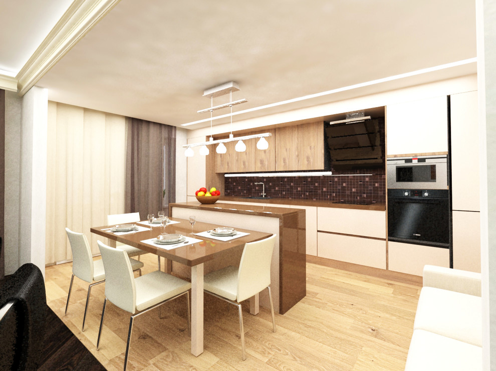 контрастный интерьер в современном стиле