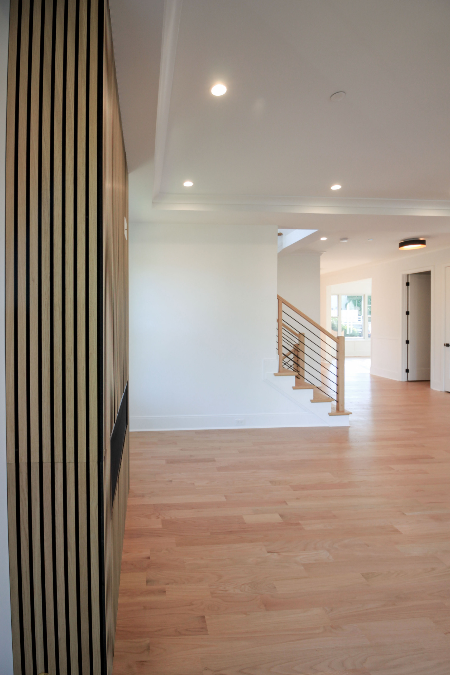 94_Neutral Color Floating Staircase with Metal Balusters, Bethesda MD 20817