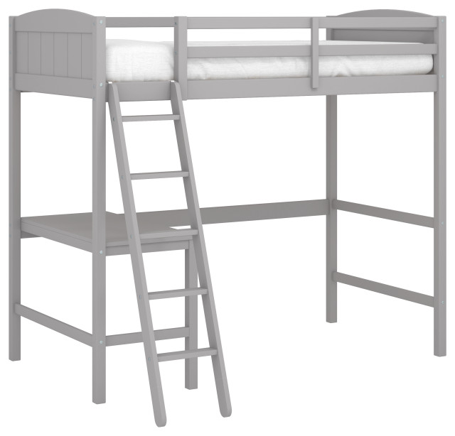 Hillsdale Alexis Wood Arch Twin Size Loft Bed With Desk, Twin Loft Bed