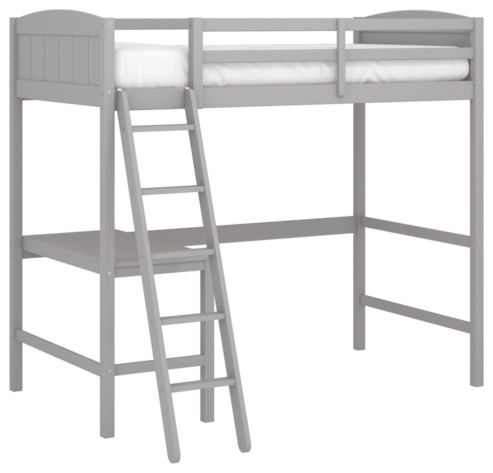 Hillsdale Alexis Wood Arch Twin Size Loft Bed With Desk Loft Beds